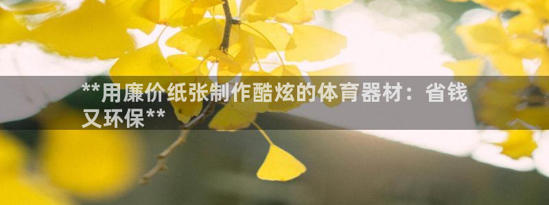 尊龙app认可ag发财网：**用廉价纸张制作酷炫的体育器材：